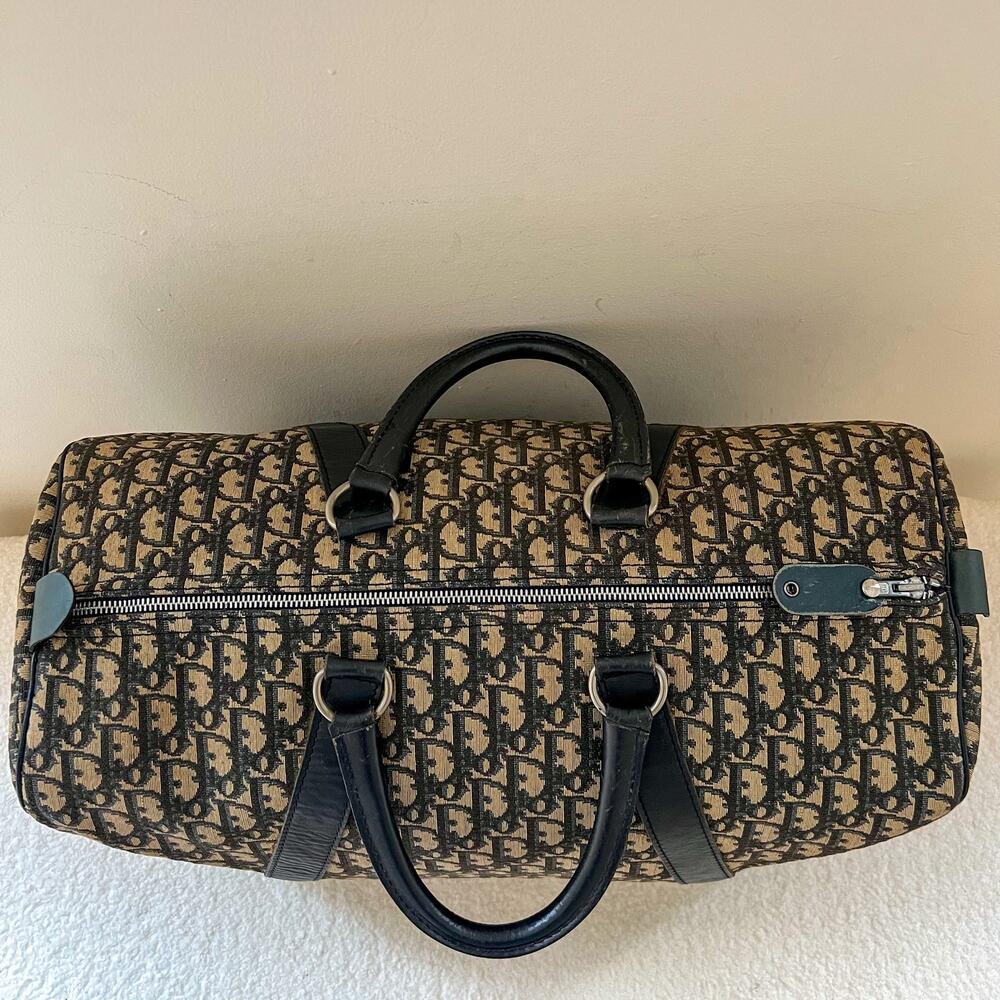 DIOR Trotter Canvas and Leather Duffel Bag - Picture 11 of 13